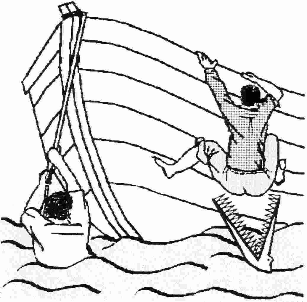 No devemos desanimar. Podemos escapar da inundao subindo num barco.